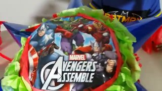UNBOXING SURPRISE TOYS Marvel Avengers Pinata HD (Iron man, Hulk, Spider man, Thor)