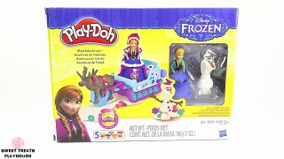 NEW new Play doh Disney Frozen ANNA Sled Adventure OLAF Surprise toy | Sweet Treats Playdough