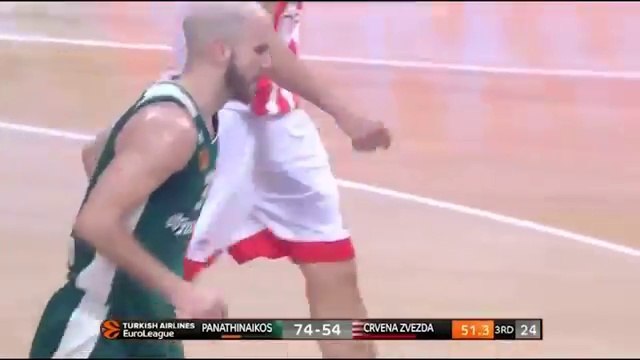Η εντυπωσιακή εμφάνιση του Νικ Καλάθη με 17 π. και 10 ασ. - Παναθηναϊκός vs Ερυθρός Αστέρας - 20.03.2018