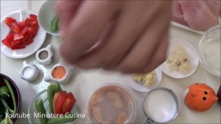 Miniature Cooking: Thai Red Curry Coconut Chicken (mini food) (kids toys channel)