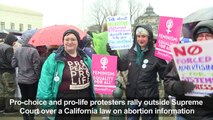 Pro-choice, pro-life groups rally outside Supreme Court