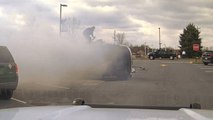 Good samaritans pull man from burning car crash