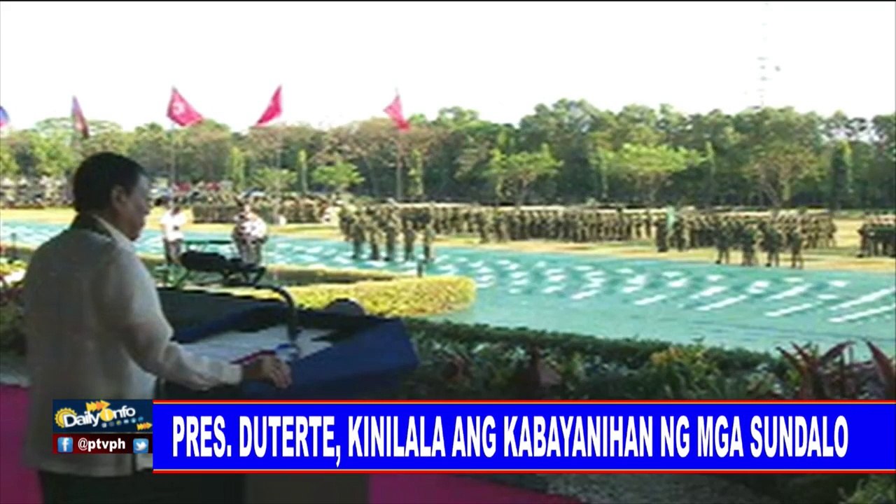 Pres. #Duterte, kinilala ang kabayanihan ng mga sundalo