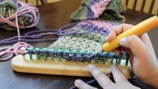 Loom Knit Eyelet Stitch Scarf Part 1