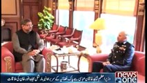 Prime Minister shahid khaqan Abbasi meets Air Chief Marshal Mujahid Anwar Khan,