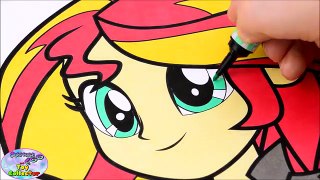 My Little Pony Coloring Book Sunset Shimmer Twilight Sparkle Surprise Egg and Toy Collector SETC