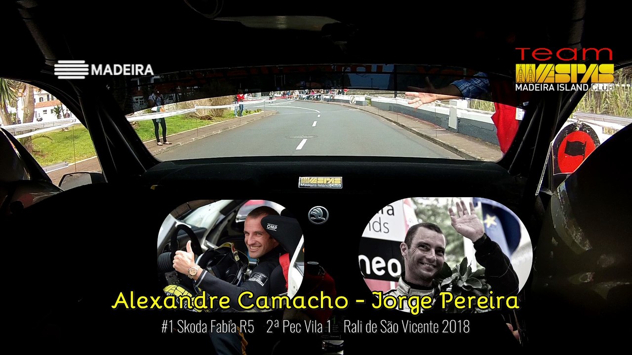 Onboard Alexandre Camacho - Jorge Pereira #1 Skoda Fabia R5    2ª Pec Vila 1    Rali de São Vicente 2018