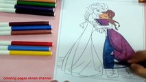 princess colouring pages : How to color elsa colouring pages , coloring for kids , speed coloring
