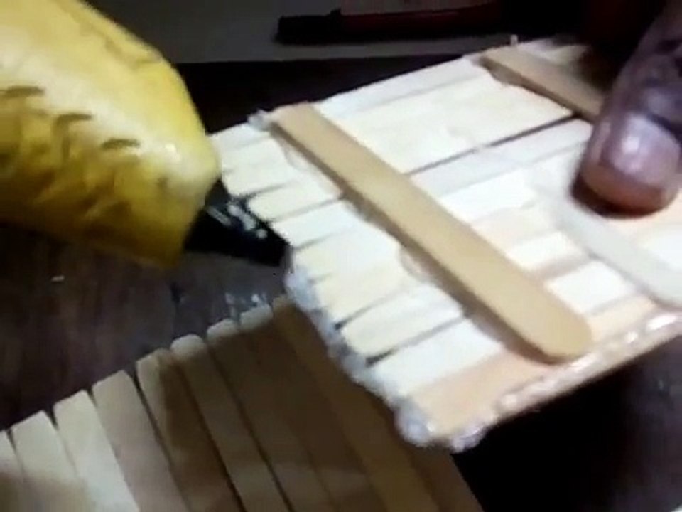 DIY_ How to make 3 side pen stand cum photo frame using ice cream sticks