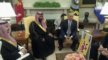 Trump Meets with Crown Prince Mohammad bin Salman of the Kingdom of Saudi Arabia.