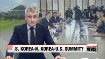 President Moon Jae-in raises possibility of S. Korea,-N. Korea-U.S. summit