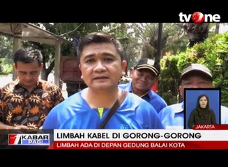 12 Kubik Sampah Kulit Kabel Ditemukan di depan Balai Kota