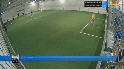But de Thomas (1-1) - POMPIERS DE CHAUVIGNY Vs LES TONTONS FLINGUEURS - 20/03/18 20:00 - LIGUE 2