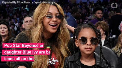 Beyoncé and Blue Ivy Matched With Gold Hairstyles