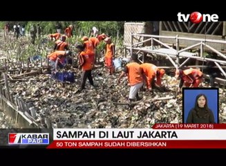 50 Ton Sampah di Laut Jakarta Sudah Dibersihkan
