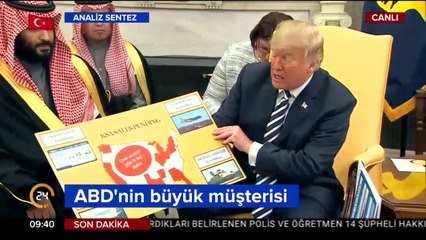 Riyad'a satılan silahları gösterdi