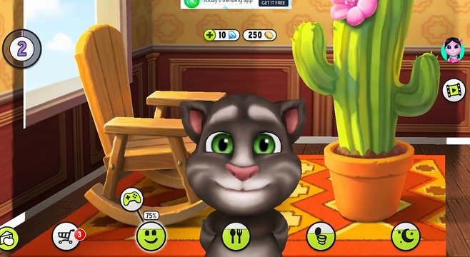 Konuşan Kedi Talking Tom Çiş Yapıyor Banyo Yapıyor Yemek Yiyor Oyun Oynuyor Türkçe Çocuk Çizgi Flm