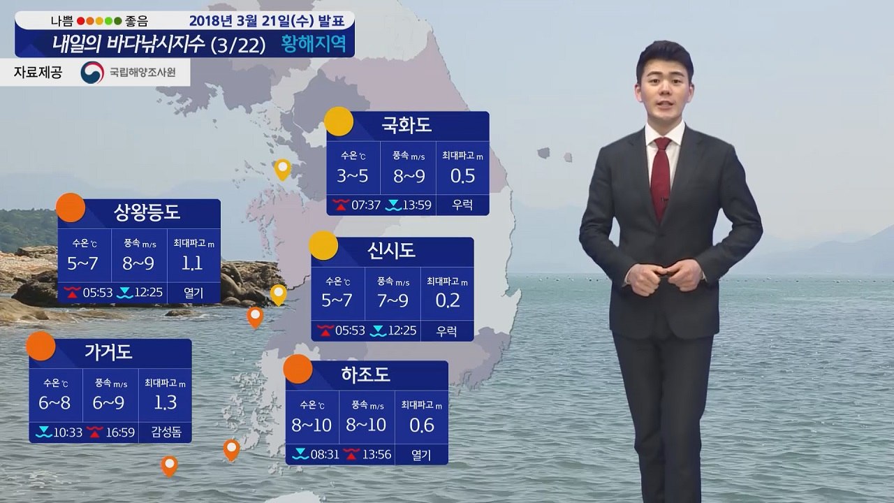 [내일의 바다낚시지수] 3월22일 풍랑특보 출조 어려워 금요일부터 출조 가능할 듯  / YTN