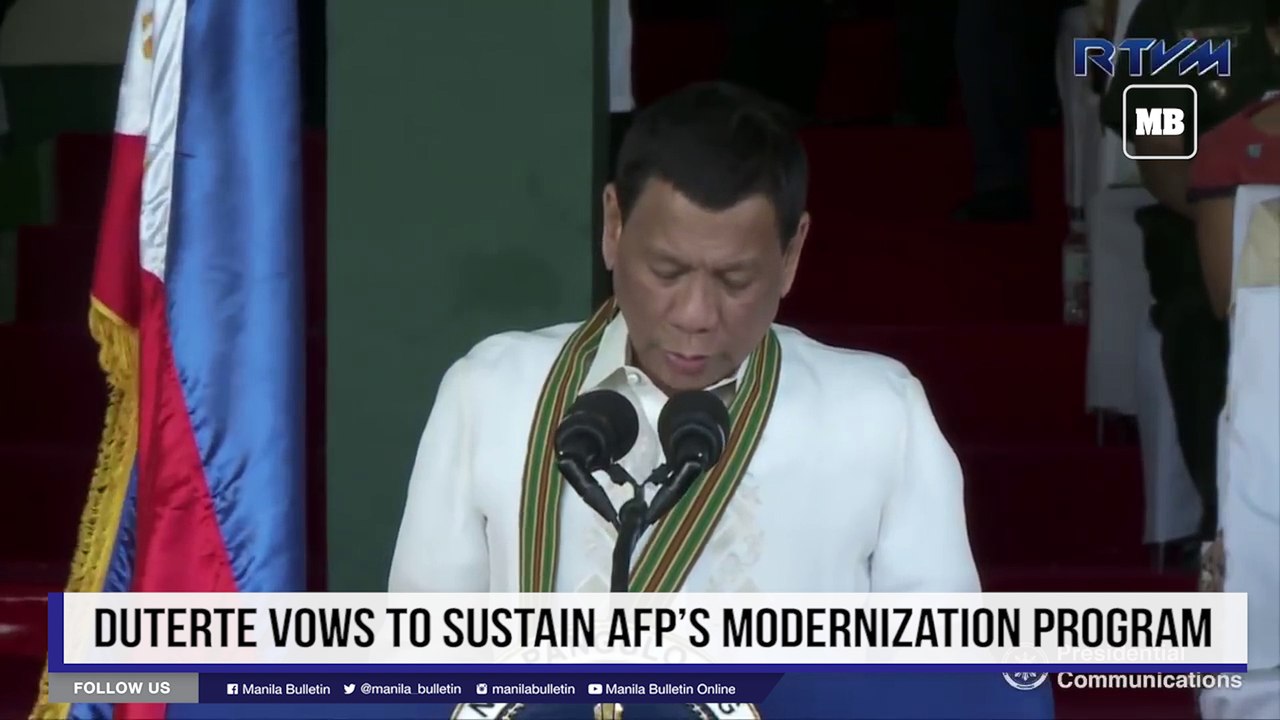 Duterte vows to sustain AFP’s modernization program