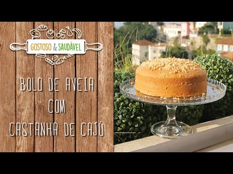 Receita de bolo saudável por Taeq (Bolo de aveia com castanha-de-caju)