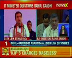 CA data leak tremors in Indian politics; IT minister questions Rahul Gandhi