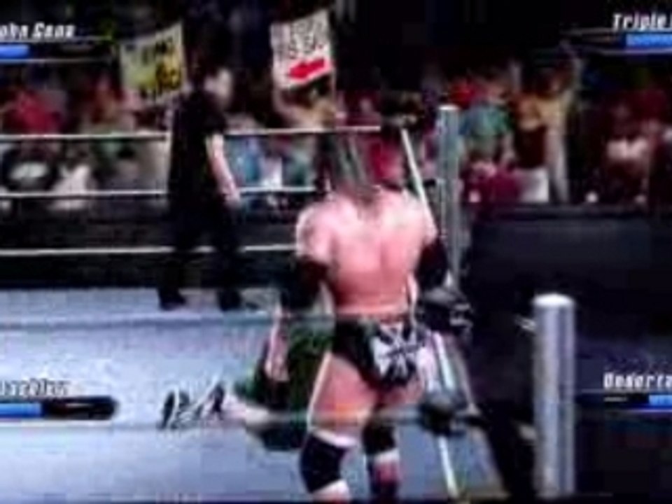 SmackDown! vs. Raw 2008 Cena vs Triple H Cam Gameplay