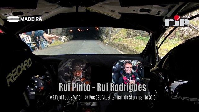 Onboard Rui Pinto - Rui Rodrigues #3 Ford Focus WRC 4ª Pec São Vicente Rali de São Vicente 2018