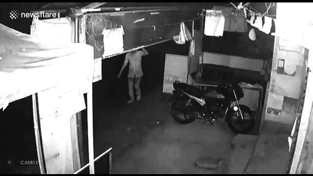 Bungling thief wears see-through plastic bag to mask his face