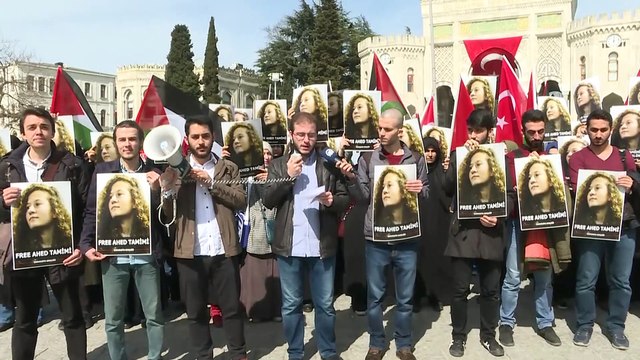 Üniversite öğrencilerinden Ahed et-Tamimi eylemi - İSTANBUL