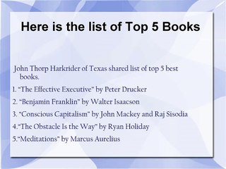 John Thorp Harkrider Texas: Explore Your Entrepreneurship Skills with Inspirational Books