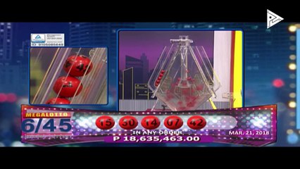 PCSO 9 PM Lotto Draw, March 21, 2018