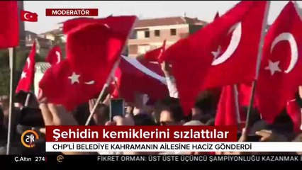 CHP'li belediye şehidin kemiklerini sızlattı