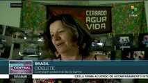 Mujeres protestan en Brasil contra privatización del agua