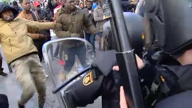 Disturbios del pasado viernes en Lavapiés