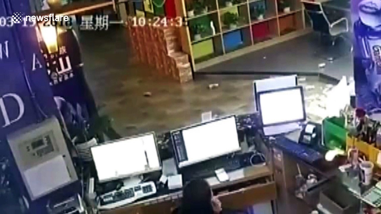 Exploding fridge nearly takes out customer at internet cafe