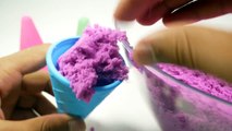 DIY Making Ice Cream Cone from Kinetic Sand  | Satisfying Sand Cutting ~ ASMR