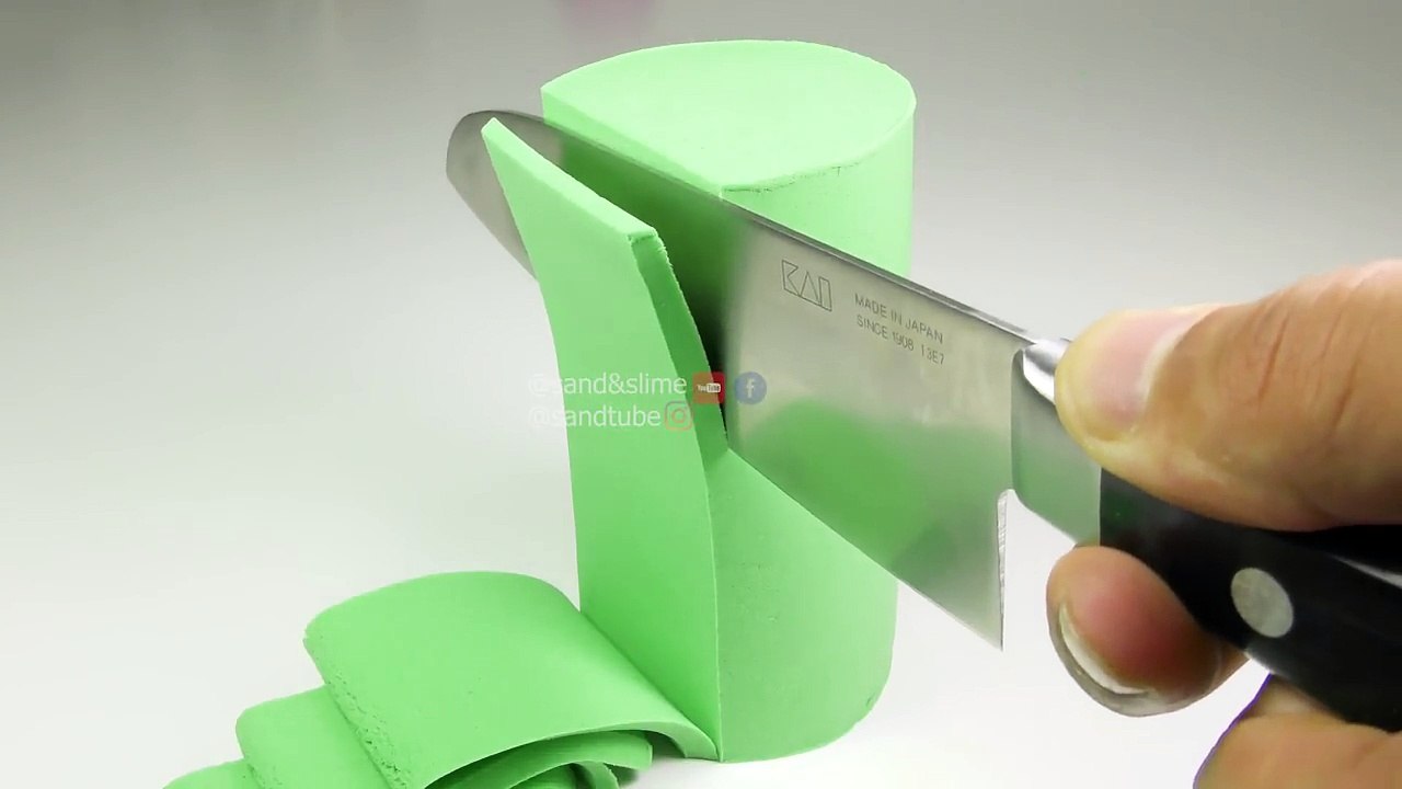 ASMR | Oddly Satisfying Video | Cutting Waba Fan Mad Mattr Kinetic Sand