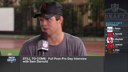 Sam Darnold says that he met with both the Browns and Giants