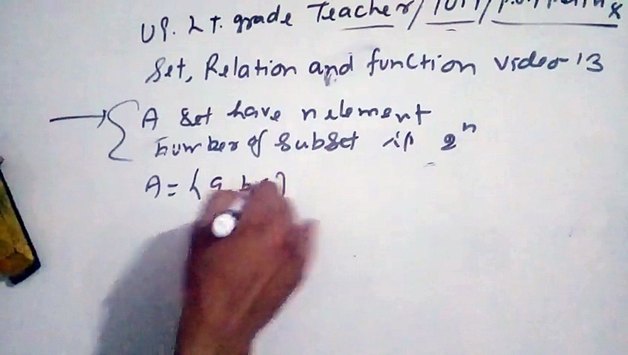 Set relation  and function  for tgt/ pgt maths video 13