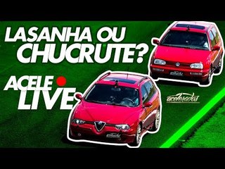 DUELO DAS LASANHAS VOLUME 2: ALFA 156 DO CASSIO X GOLF GTI DO GERSON NA VR! ACELELIVE #88