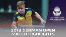 2018 German Open Highlights I Truls Moregard vs Darko Jorgic (U21-R16)