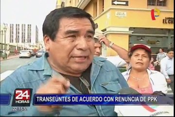 Peruanos opinan sobre renuncia de PPK a la Presidencia