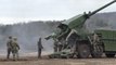French Soldiers Fire CAESAR Self-propelled Howitzers