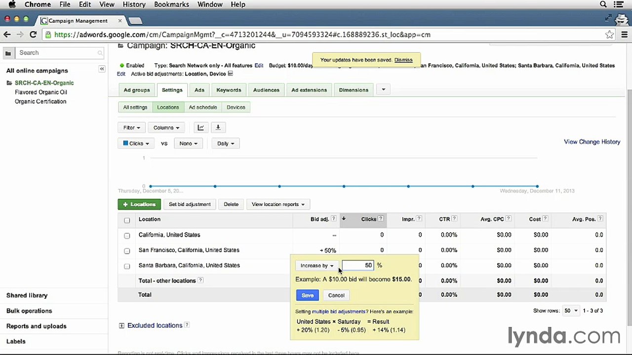 05.04 - Bid Adjustments | Lynda Adwords | 05. Creating Your First Ad Group