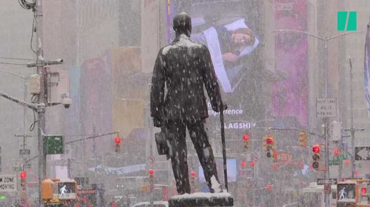 Pour l'arrivée du Printemps, les images de New York, ensevelie sous la neige