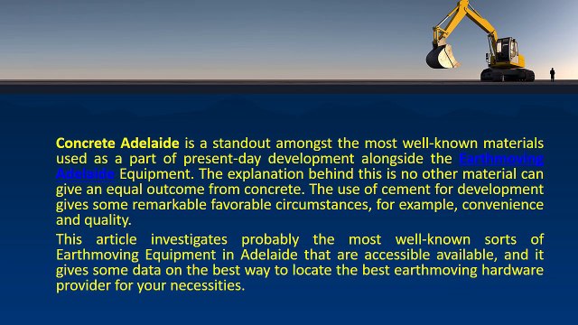 Earthmoving Equipment to Purchase and Hire