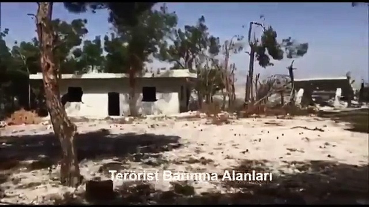 Afrin'de teröristlerin eğitim kampı böyle görüntülendi