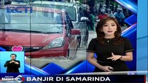 Diguyur Hujan Semalam, Sebuah Mobil Terbawa Arus Banjir di Samarinda Kalimantan Timur