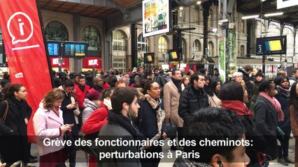 Grève des fonctionnaires et cheminots: perturbations à Paris