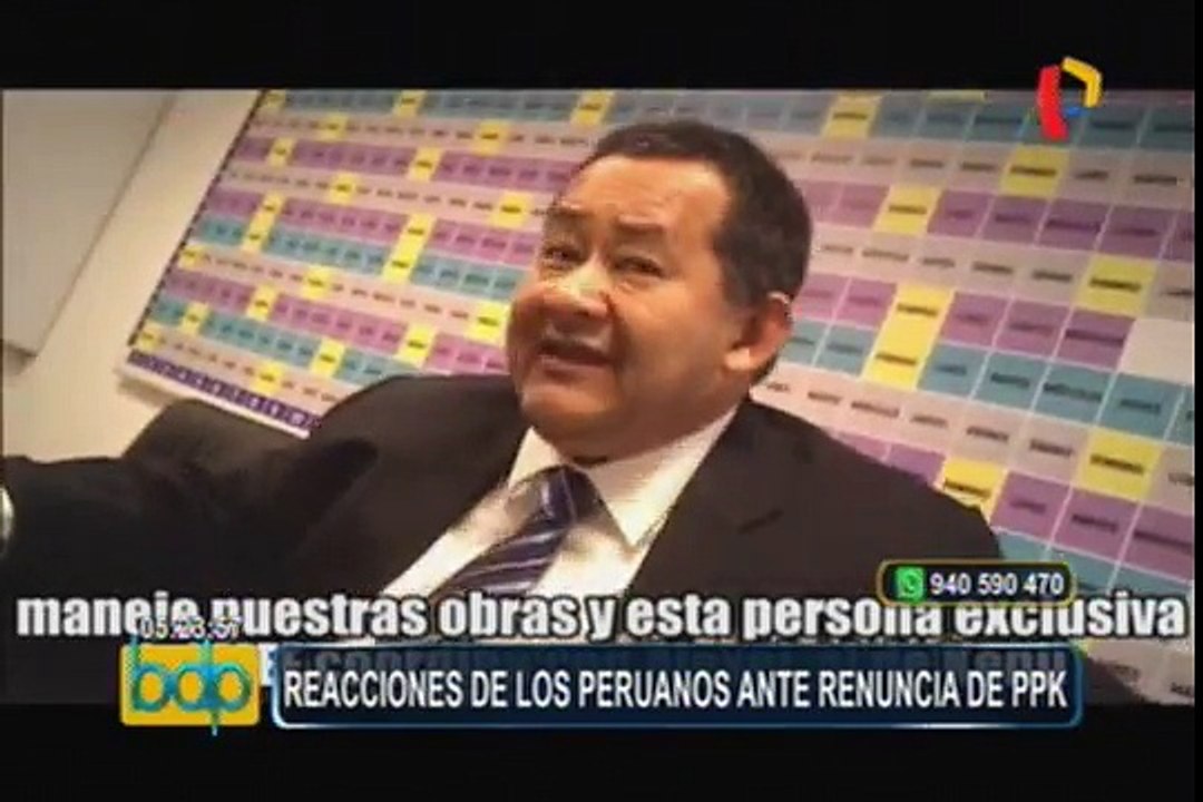Reacciones de la población sobre actual crisis política por renuncia presidencial